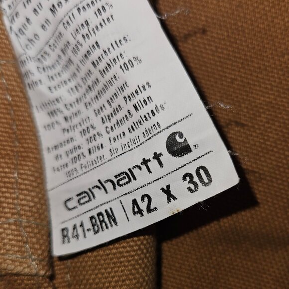 Vintage Carhartt Men's Bib Overalls, Size 42-30 - Brown R41-BRN - Picture 12 of 13